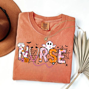 Comfort Colors Spooky Nurse Halloween Shirt – Spooktacular Nursing Tee, Hospital Humor Top, Medical Professional Gift for Women — view 3