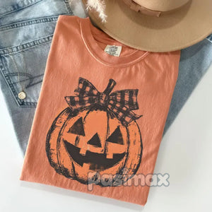 Comfort Colors® Coquette Halloween T-Shirt – Dreamy Jack o Lantern Shirt, Romantic Spooky Season Top, Aesthetic Pumpkin Tee — view 2