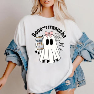 Boo-zy Ghost Halloween T-Shirt - Funny Spooky Season Party Tee, Cute Graphic Apparel — view 2