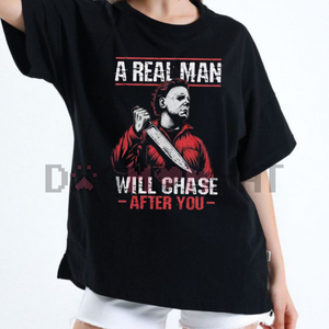 Men's Scary Halloween Shirt – Horror Movie Tee, Serial Killer T-shirt — view 2