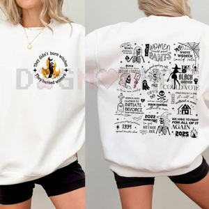 "They Didn't Burn Witches They Burned Women" Shirt – Halloween Feminism Tee, Her Power Sweatshirt, Women's Rights Gift — view 2