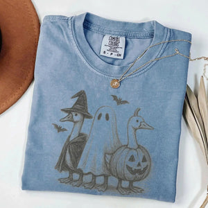 Comfort Colors Goose Halloween Shirt – Ghost Goose Tee, Funny Pumpkin Shirt, Cute Spooky Season Fall Tee, Trick or Treat Gift — view 2