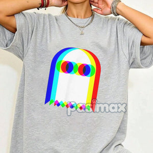 Ghost Trippy Vaporwave T-Shirt - Halloween Rave EDM Party Tee, Techno Music Apparel — view 2