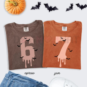 6/7 Comfort Colors Couple Halloween Matching Shirt – Trendy TikTok Six Seven Meme Pumpkin Costume Tee — view 2