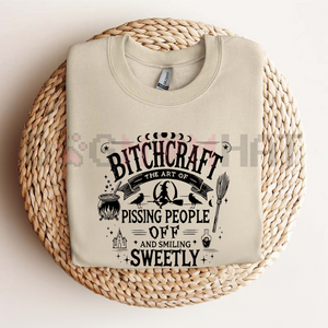 Bitchcraft Adult Humor Halloween Shirt – Casual Softstyle Unisex T-Shirt — view 4