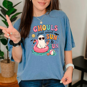 Summerween Shirt - Retro Spooky Beach Tee | Pastel Goth Halloween Summer Top — view 3