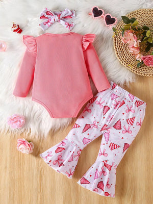 Children's Halloween Graphic Top and Pants 3-Piece Set with Headband — view 8