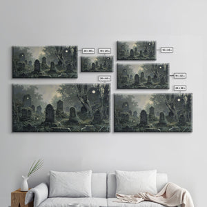 Dark Academia Wall Art, Framed Canvas Print, Spooky Halloween Wall Art, Halloween Wall Decor, Spooky Vibes, Victorian Oil Painting — view 7