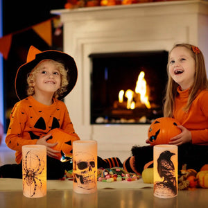 3-Pack: Halloween Battery Operated Flameless Candle Lamp with Timer Setting — view 12