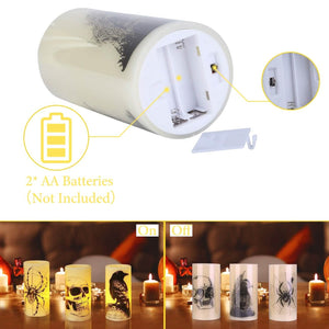 3-Pack: Halloween Battery Operated Flameless Candle Lamp with Timer Setting — view 5