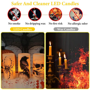 3-Pack: Halloween Battery Operated Flameless Candle Lamp with Timer Setting — view 6