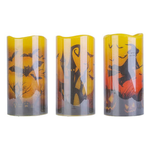 3-Pack: Halloween Battery Operated Flameless Candle Lamp with Timer Setting — view 3