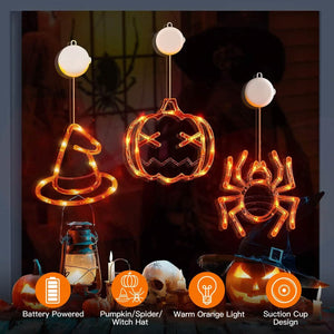 3-Pack: Halloween Window Light with Suction Cup Hanging Holes — view 4