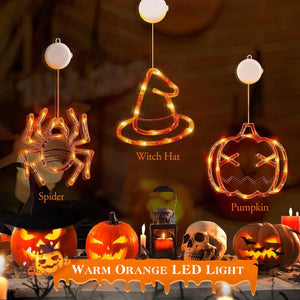 3-Pack: Halloween Window Light with Suction Cup Hanging Holes — view 6