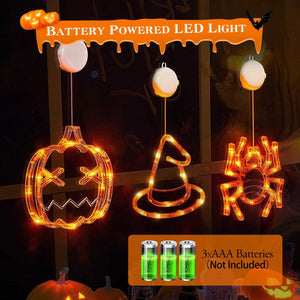3-Pack: Halloween Window Light with Suction Cup Hanging Holes — view 8