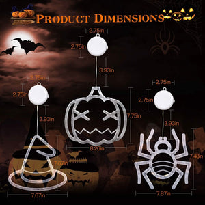 3-Pack: Halloween Window Light with Suction Cup Hanging Holes — view 9