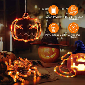 3-Pack: Halloween Window Light with Suction Cup Hanging Holes — view 3