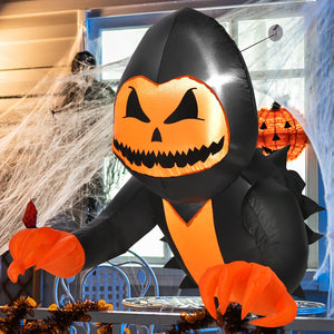 3.3 Feet Halloween Inflatable Pumpkin Head Ghost Broke Out from Window — view 1