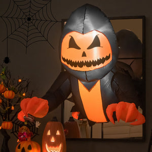 3.3 Feet Halloween Inflatable Pumpkin Head Ghost Broke Out from Window — view 2