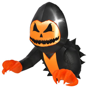 3.3 Feet Halloween Inflatable Pumpkin Head Ghost Broke Out from Window — view 3