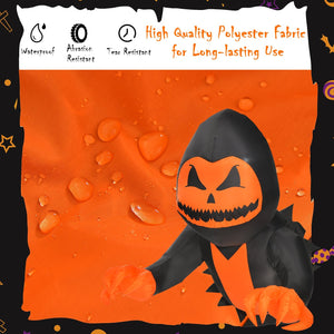 3.3 Feet Halloween Inflatable Pumpkin Head Ghost Broke Out from Window — view 7