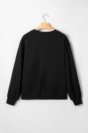 Halloween Spooky Season Embroidered Long Sleeve Sweatshirt — view 3