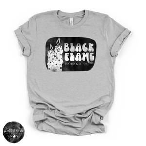 Black Flame Candle Co. Tee | Spooky Halloween Candle Graphic T-Shirt — view 2