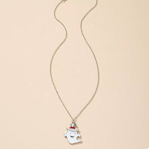 Halloween Cute Ghost Pendant Necklace — view 4