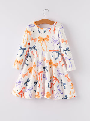 Halloween Bow Spring and Summer Girls Dress — view 7
