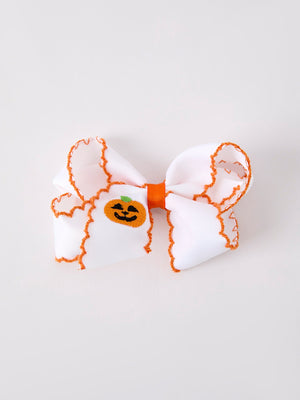 Halloween Pumpkin Bow Hairpin — view 6
