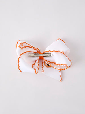 Halloween Pumpkin Bow Hairpin — view 7