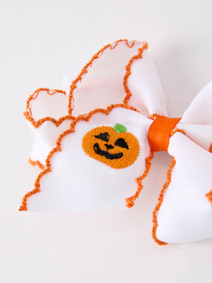 Halloween Pumpkin Bow Hairpin — view 10