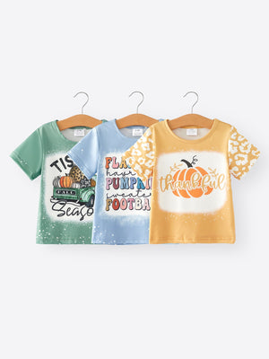 Fall Thanksgiving Halloween 3 pieces Short sleeve O-neck T-shirt — view 1