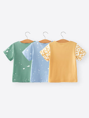 Fall Thanksgiving Halloween 3 pieces Short sleeve O-neck T-shirt — view 2