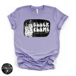 Black Flame Candle Co. Tee | Spooky Halloween Candle Graphic T-Shirt — view 3
