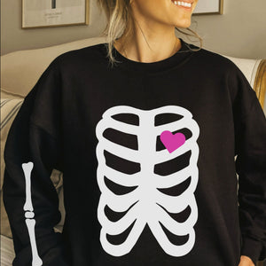 Skeleton Halloween Sweatshirt for Women – Spooky & Cozy Crewneck — view 3