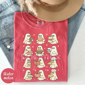 Sourdough Bread Halloween Shirt – Funny Baker Homemaker Tee, Cute Ghosts Cozy Fall Gift, Spooky Bread Pun T-Shirt — view 3