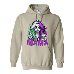 Spooky Mama Movies Characters Hoodie – Cool Halloween Pullover for Moms, Cozy & Funny Horror Film Fan Gift — view 4