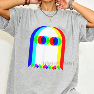 Ghost Trippy Vaporwave T-Shirt – Halloween Techno Rave EDM Party Tee — view 3