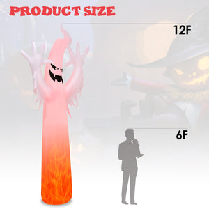 12 Feet Halloween Inflatable Decoration with Built-in LED Lights — view 6
