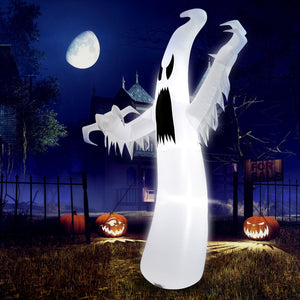 12 Feet Halloween Inflatable Ghost with LED Lights — view 2