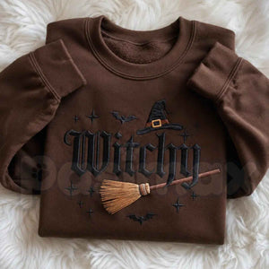 Filmyhub Embroidered Witchy Halloween Sweatshirt – Spooky Aesthetic Crewneck — view 3