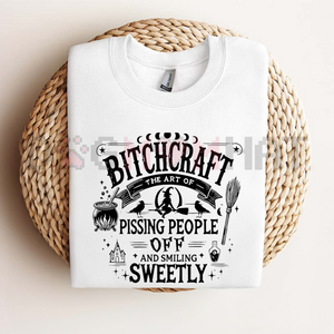Bitchcraft Adult Humor Halloween Shirt – Casual Softstyle Unisex T-Shirt — view 5