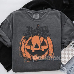 Comfort Colors® Coquette Halloween T-Shirt – Dreamy Jack o Lantern Shirt, Romantic Spooky Season Top, Aesthetic Pumpkin Tee — view 3