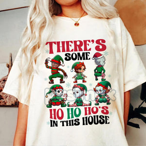 Merry Creepmas T-Shirt - Christmas Halloween Movies Characters Tee, Chibi Movie Characters Shirt — view 3