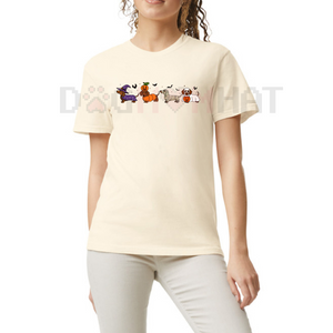 Dachshund Shirt – Halloween Ghost Spooky Wiener Dog Tee, Dog Mama Halloween Gift — view 3