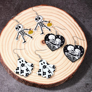 3 Pair Halloween Themed Acrylic Dangle Earrings — view 1