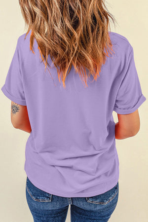 Wisteria Boo Checkered Bow Ghost Halloween Graphic Tee — view 6