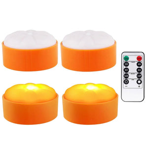 4-Pack: Halloween LED Pumpkin Lights Battery Operated with 2 Light Modes 4 Timer Setting — view 2