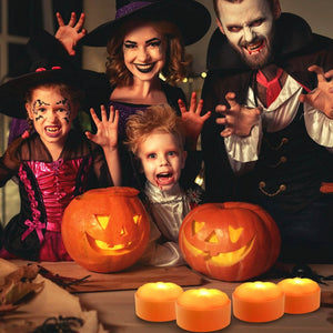 4-Pack: Halloween LED Pumpkin Lights Battery Operated with 2 Light Modes 4 Timer Setting — view 12